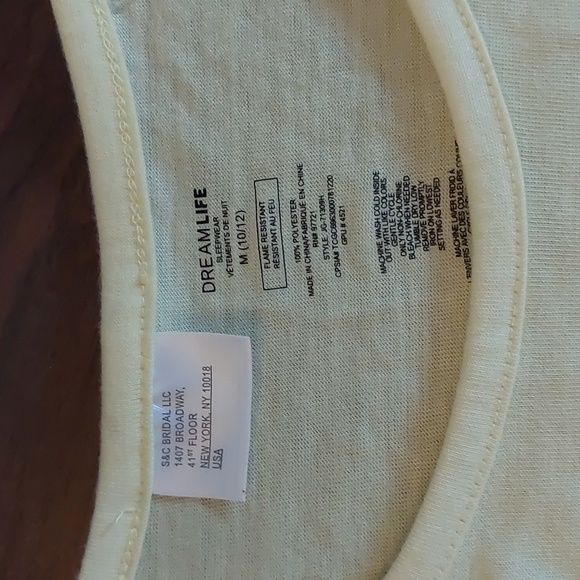 Dream life pyjama set for girl size medium (M) blue and yellow, living the dream - Picture 4 of 8